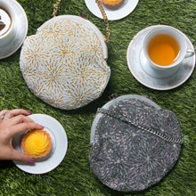 Load image into Gallery viewer, Silver Sky Vintage Clutch