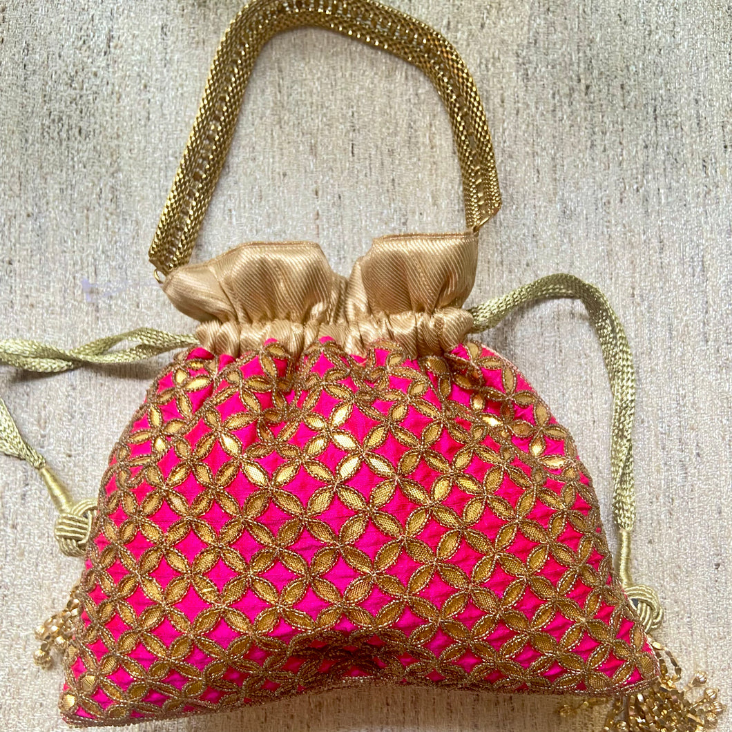 Rani Pink Gota Potli