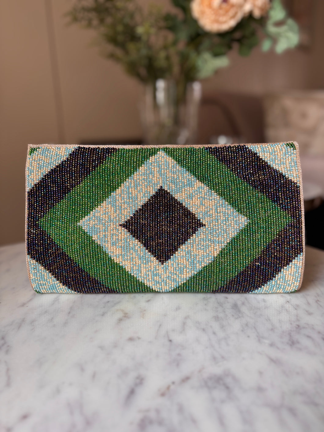 Diamonte Beaded Clutch