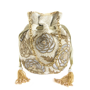 Rosette Pearl Potli