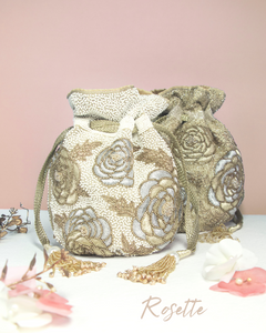 Rosette Pearl Potli